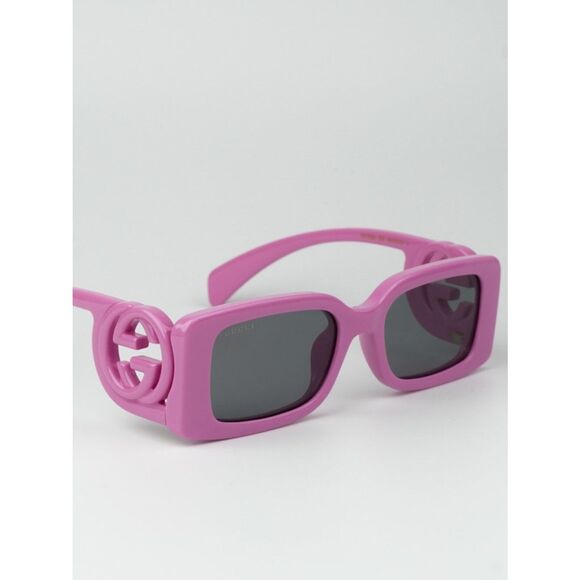 NEW Gucci GG1325S 006 Pink Grey Rectangle Unisex Sunglasses GG 1325S main image 8